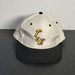 Cameo Snapback Hat Men Adjustable Cream Black T&E Embroidered Vintage Cap